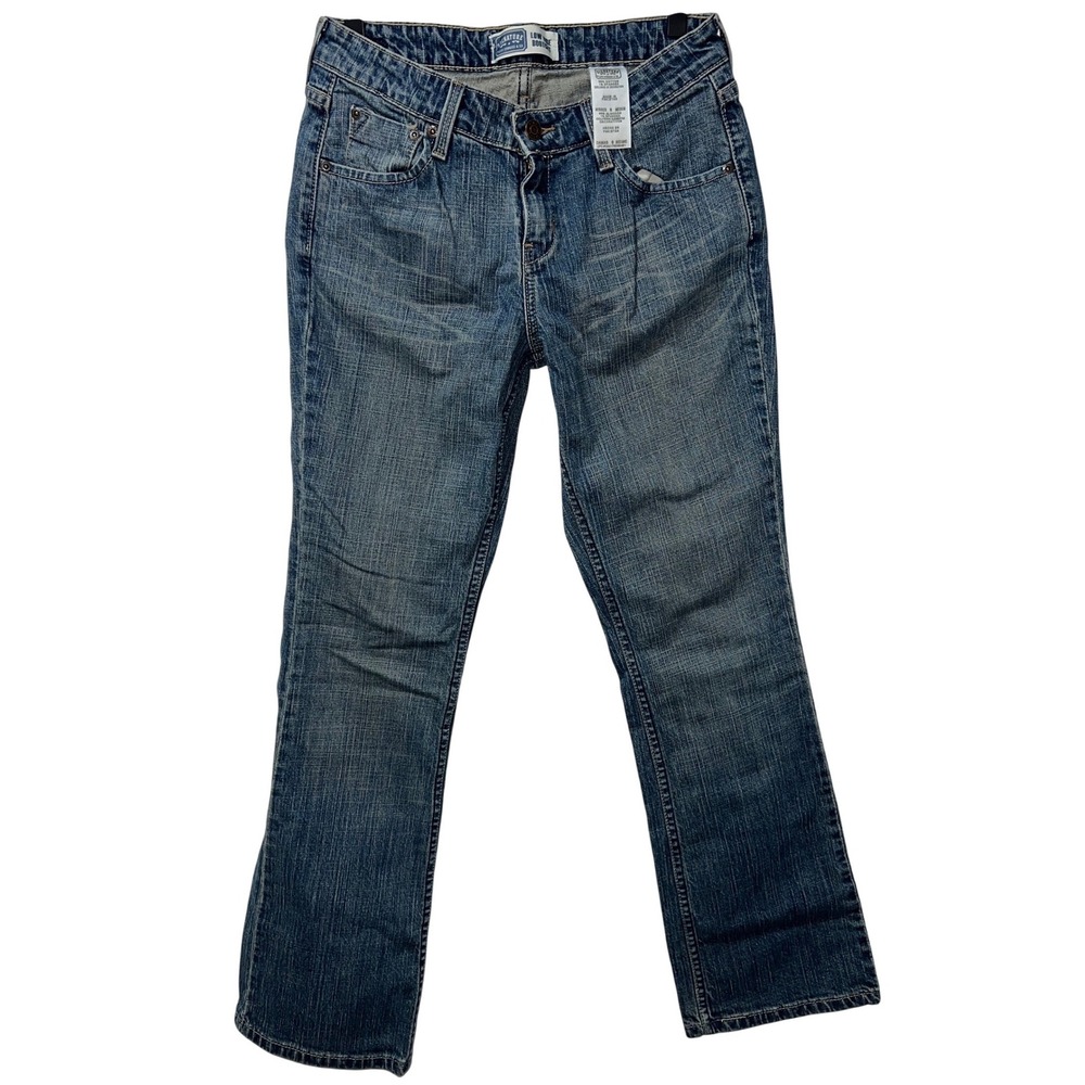 Levi Strauss Signature Low Rise Bootcut Jeans Womens Medium Blue Denim Pants